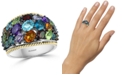 EFFY Collection EFFY&reg; Multi-Gemstone Cluster Statement Ring (4-7/8 ct. t.w.) in Sterling Silver & 18k Gold-Plate